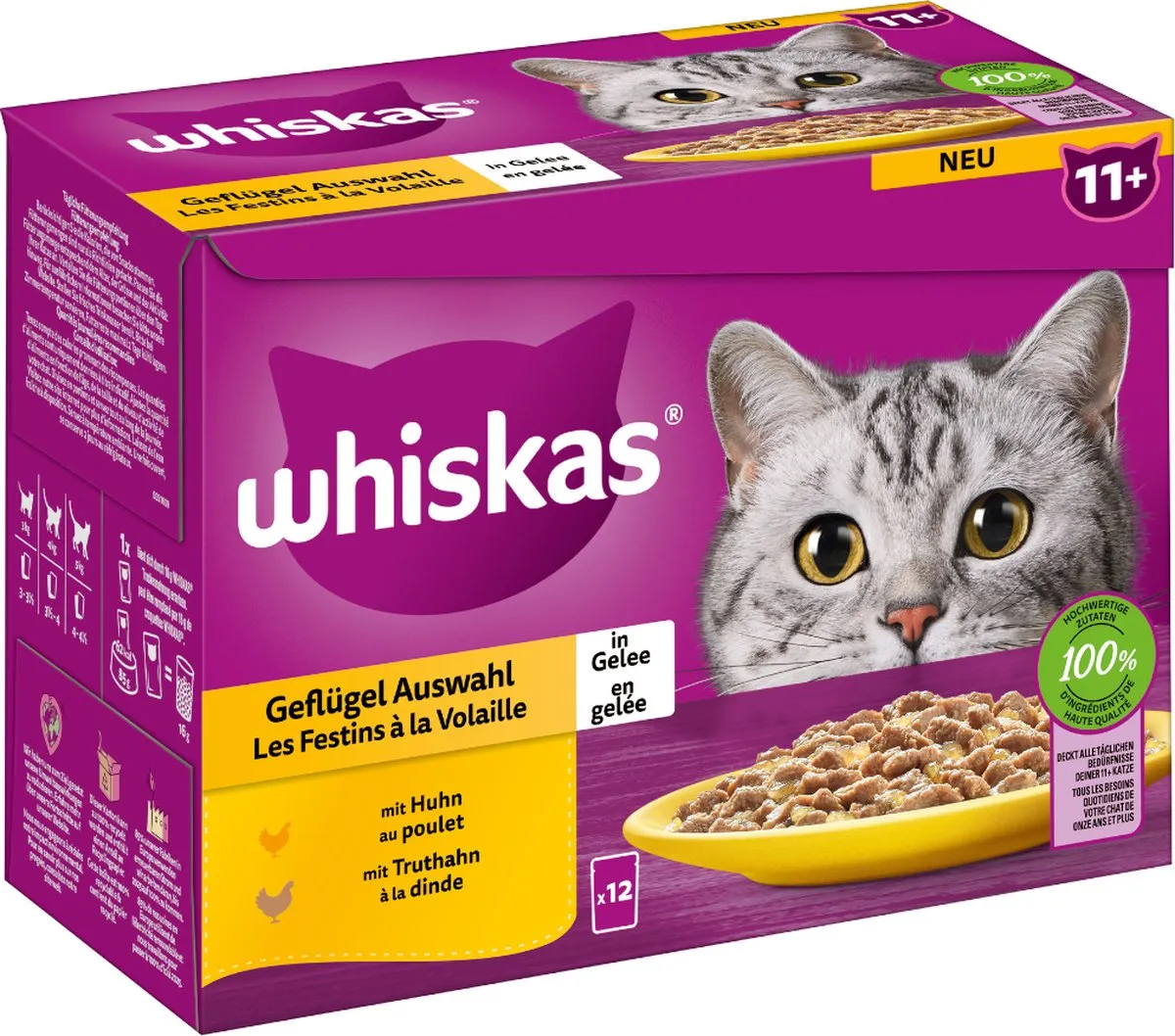 Whiskas Gevogelte in Gelei 11+ Pouch