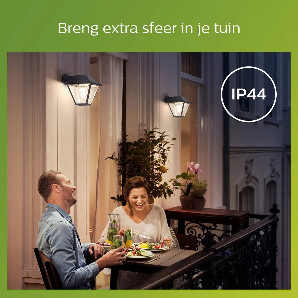 Philips LED Alpenglow Wall Antraciet 60W Warm Wit