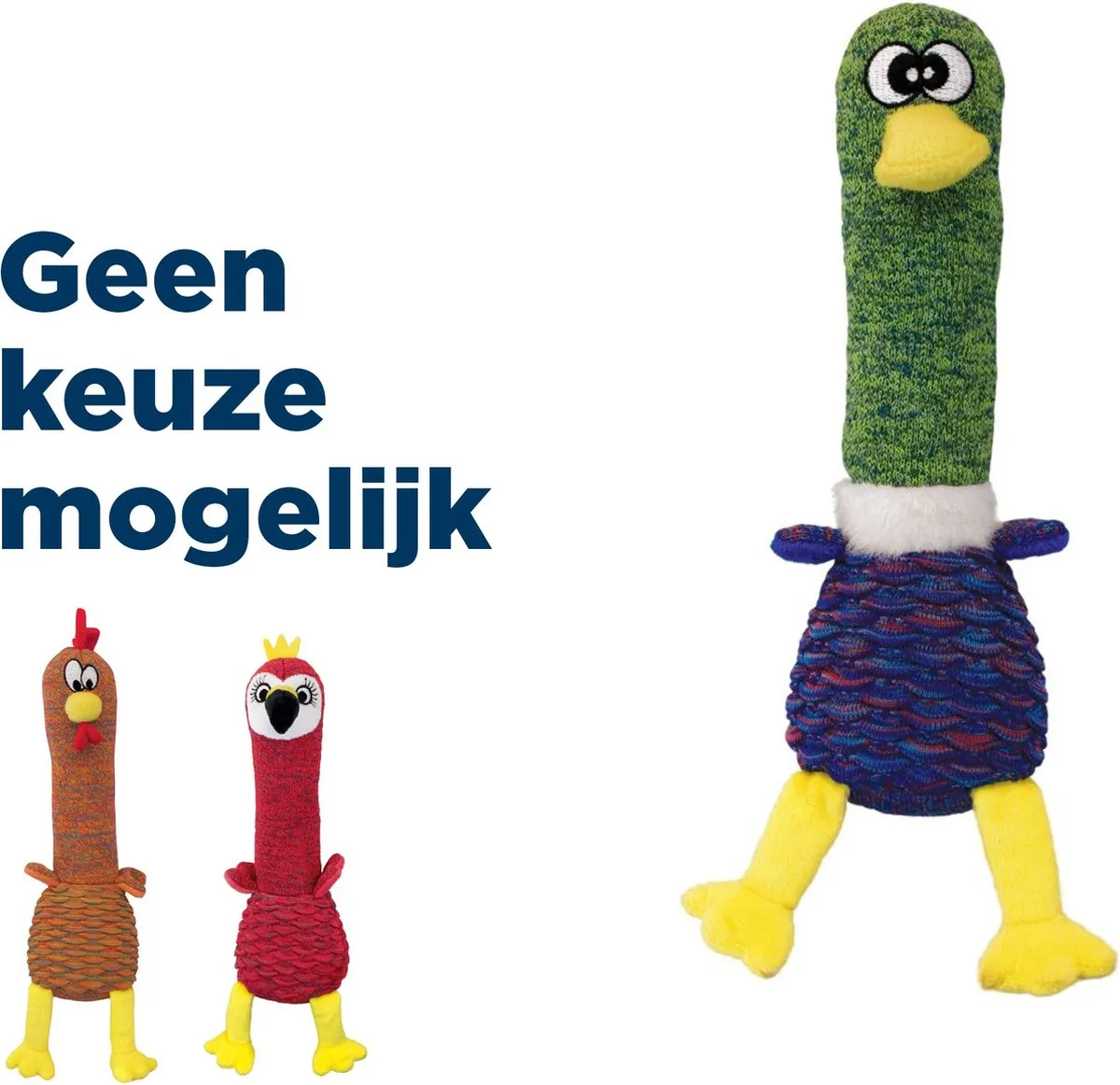 KONG Shakers Cuckoos Hondenspeelgoed M - Blauw - afbeelding 6 van 6