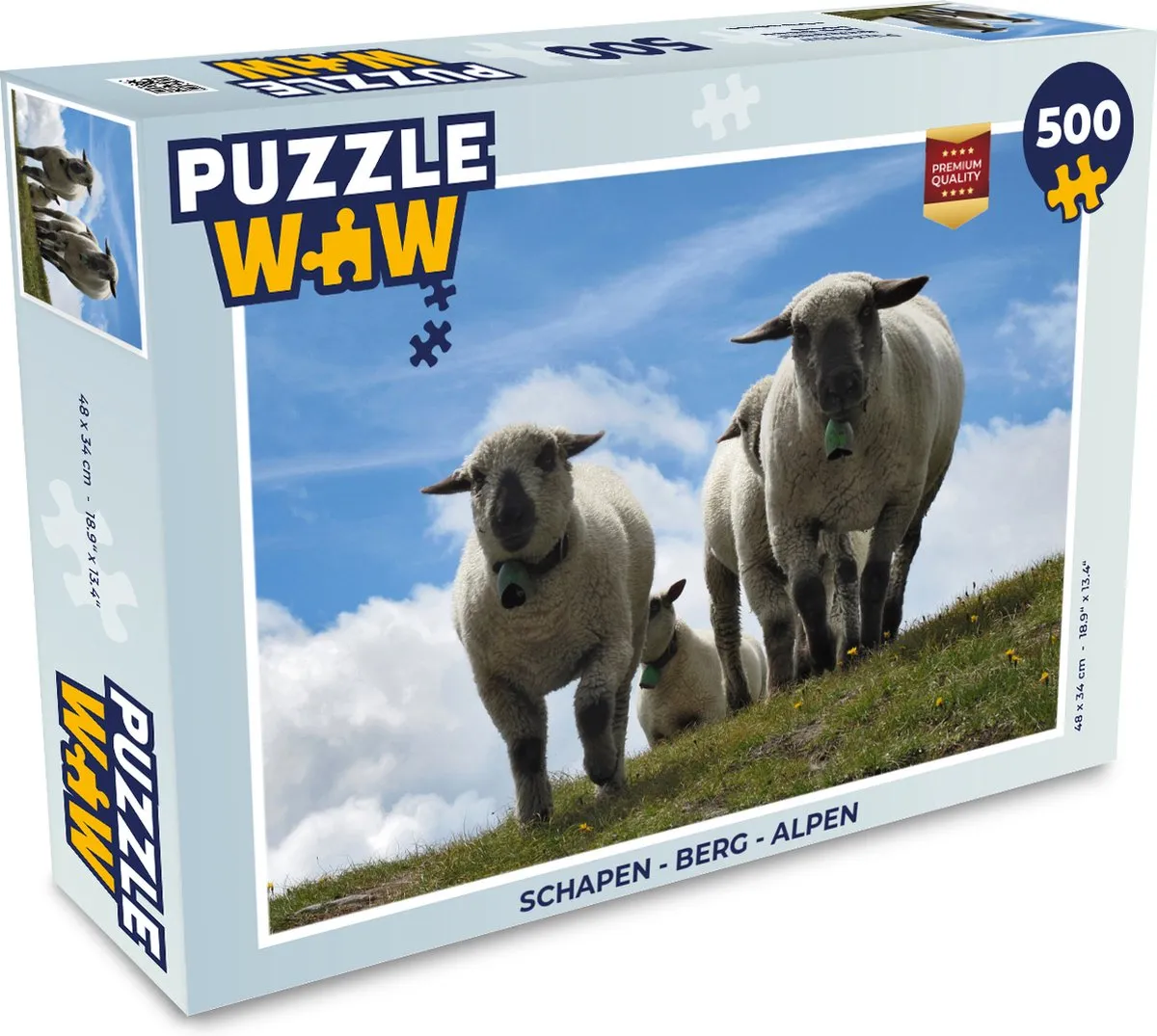 PuzzleWow Alpen Berg Legpuzzel 500 Stuks