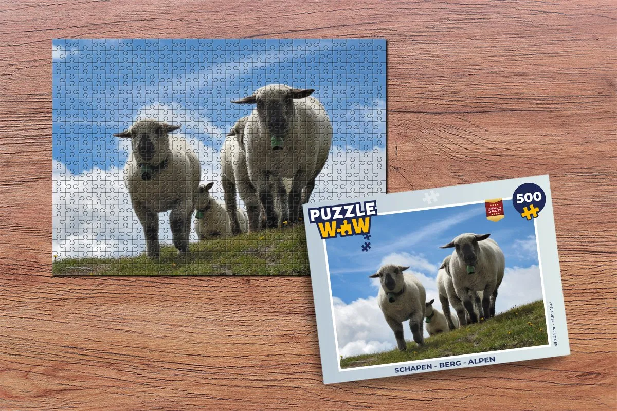 PuzzleWow Alpen Berg Legpuzzel 500 Stuks - Multicolor