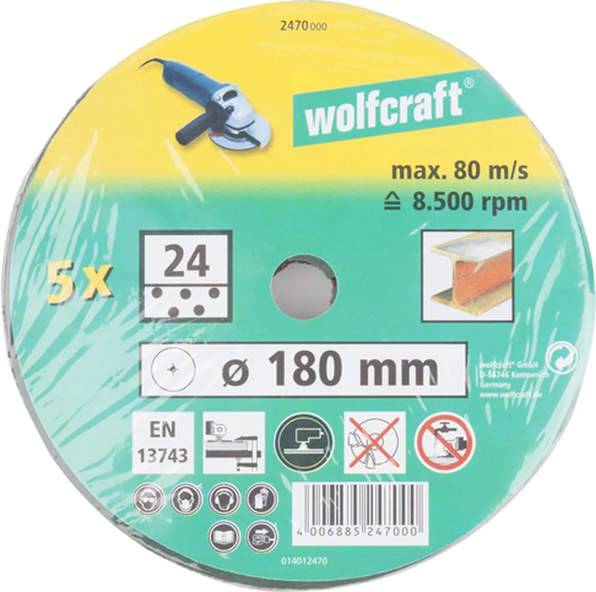 Wolfcraft Fiberschuurschijf Metaal 2471000
