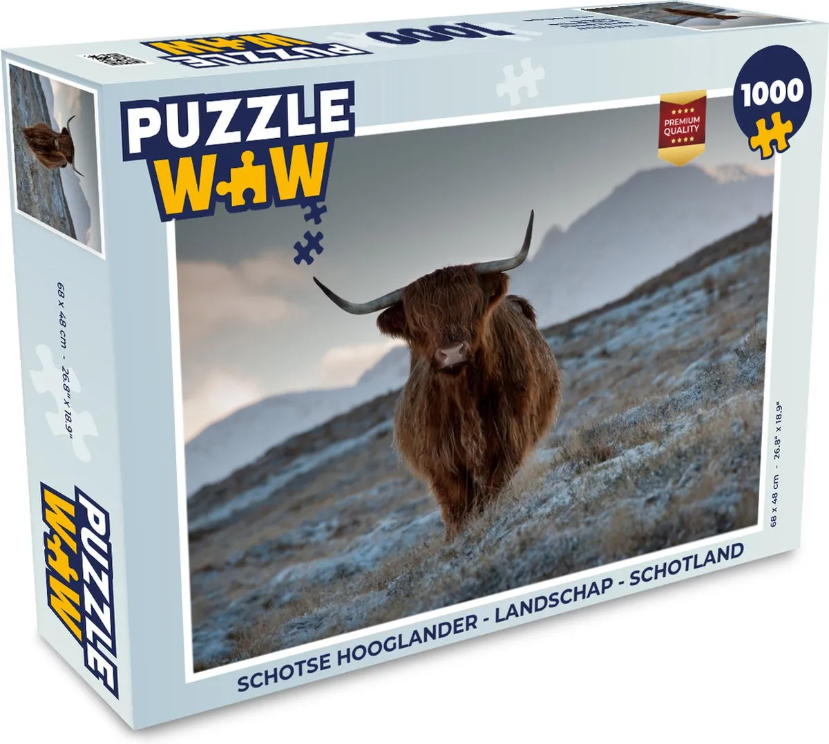 PuzzleWow Schotse Hooglander Legpuzzel 1000 Stuks