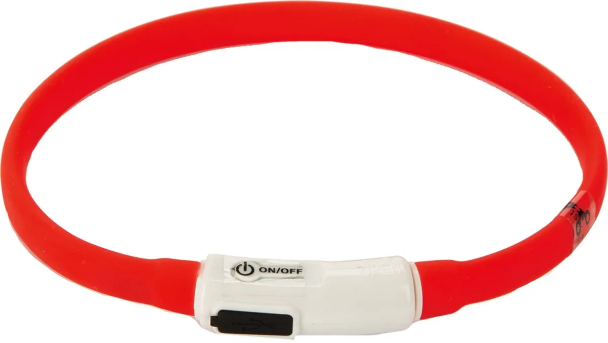 Beeztees Safety Gear Dogini Hondenhalsband USB - Rood