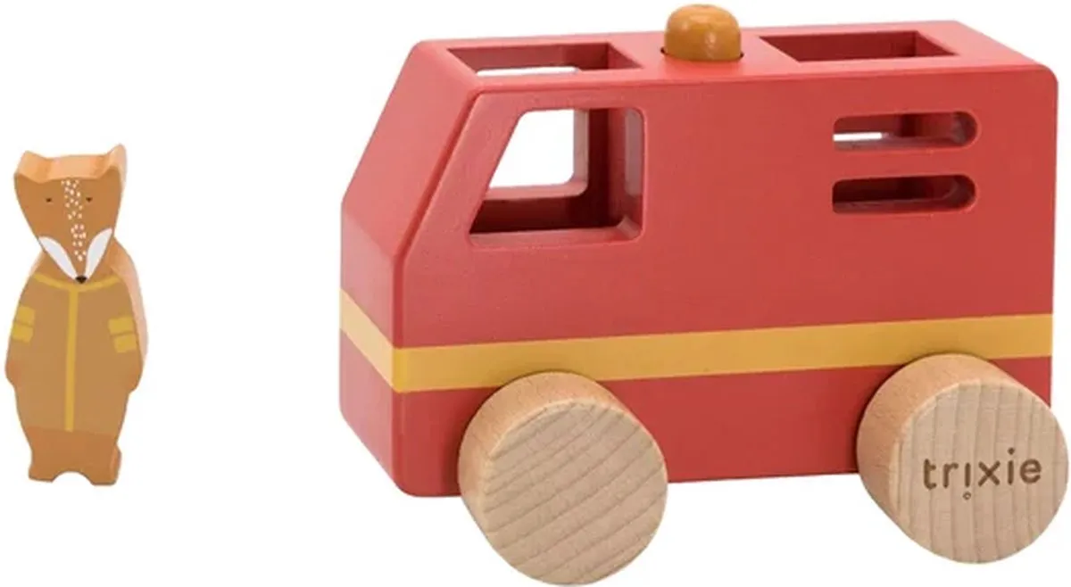 Trixie Houten Mini Brandweerwagen 36-283 - Multi