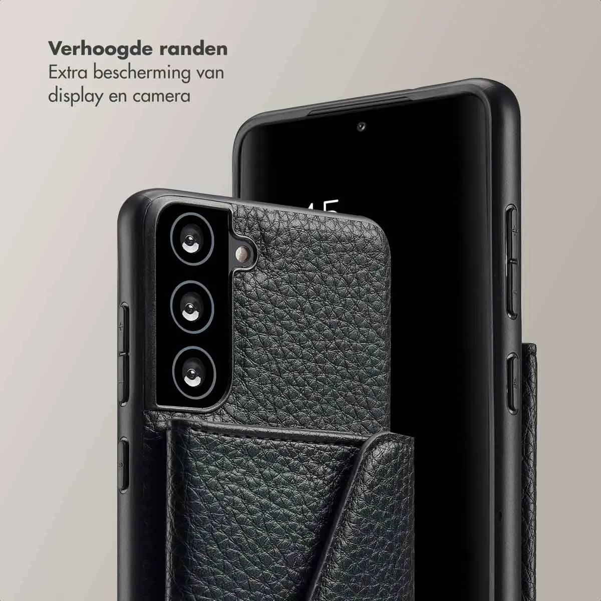 Selencia Koordhoes Samsung Galaxy S21 FE - 2 Pasjes - Zwart