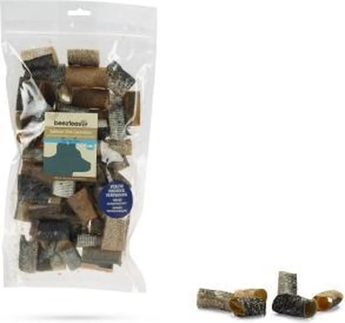 Beeztees Zalmhuid Canellies Hondensnack 150g