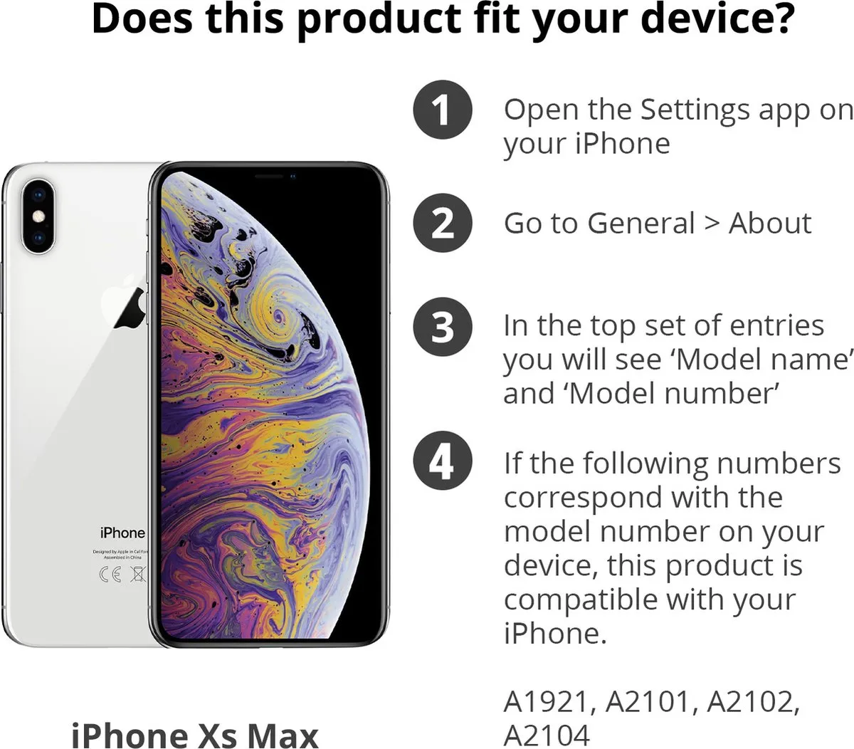 Apple Siliconen Back Cover iPhone XS Max MRWG2ZM/A - Donkerblauw