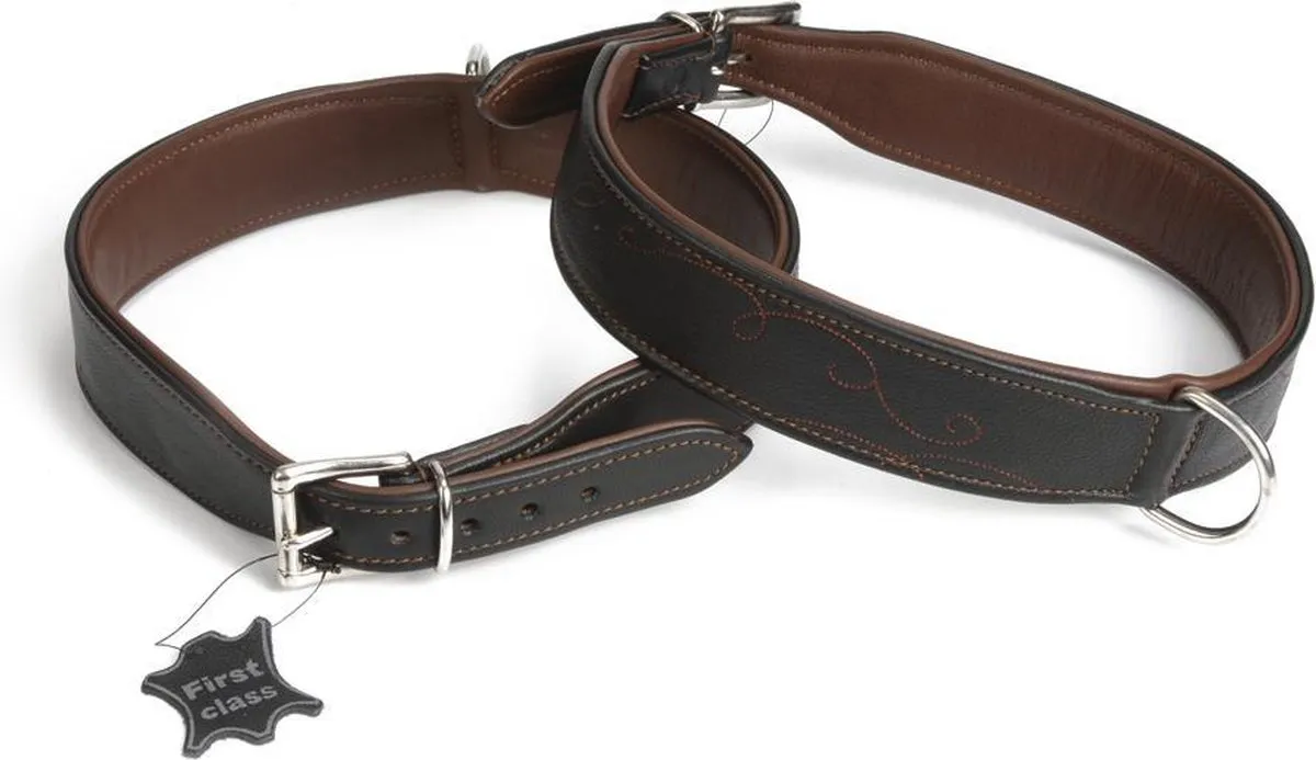 Beeztees Swirl Lederen Hondenhalsband