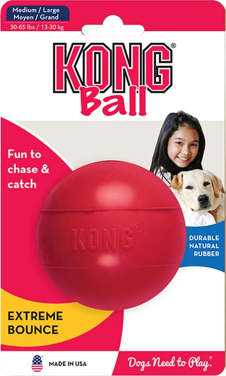KONG Bal Medium - 8cm - Rood - afbeelding 6 van 6