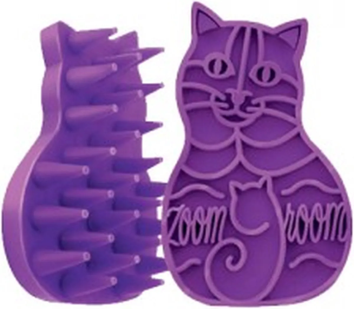 KONG Zoom Groom Kattenborstel Paars 11cm - afbeelding 6 van 6
