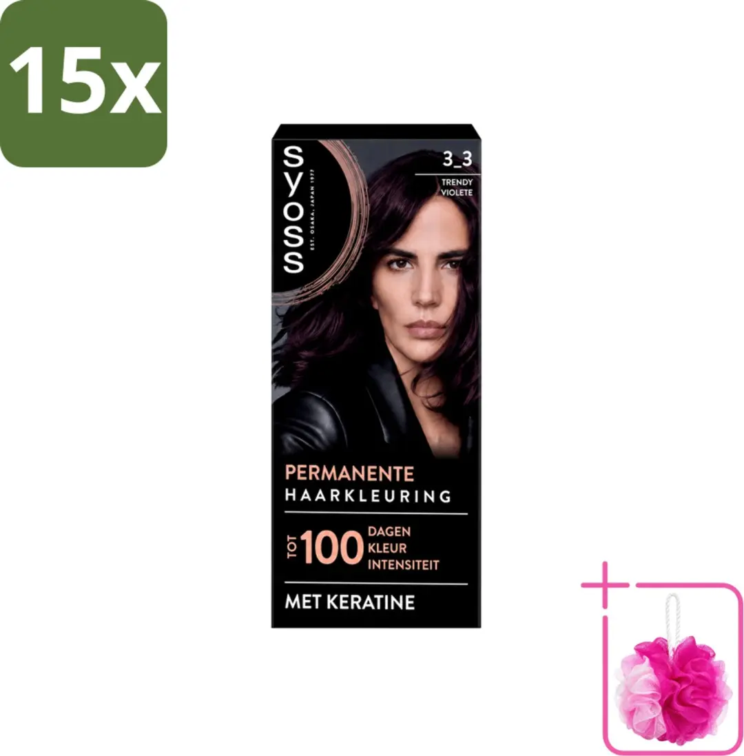 15 x SYOSS Permanent Coloration 3-3