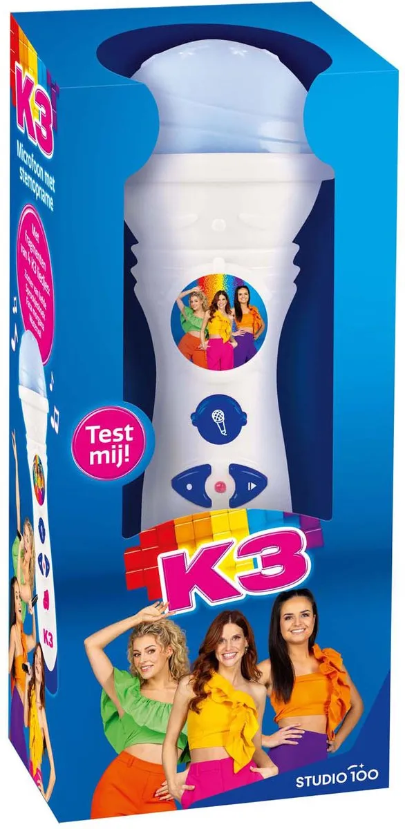 K3 Speelgoedmicrofoon - Met stemopname - Alle kleuren
