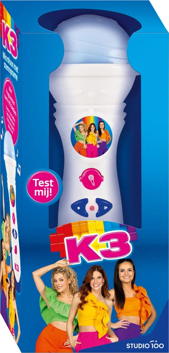 K3 Speelgoedmicrofoon - Met stemopname - Alle kleuren