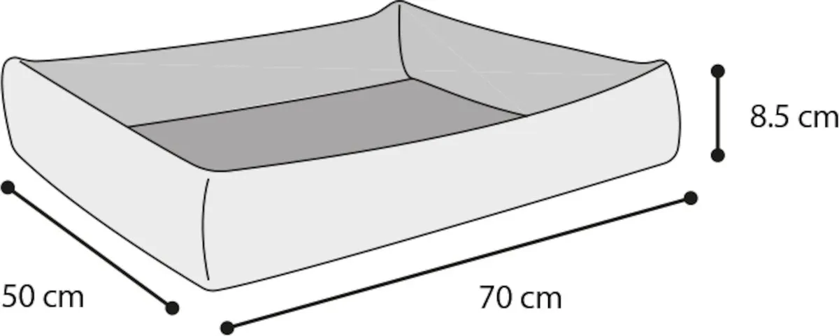 Flamingo Fresk - Koelmand Honden - Koelmand Fresk Rechthoekig Blauw Grijs L 70x50x8,5cm - 1st - 123862 - 1st