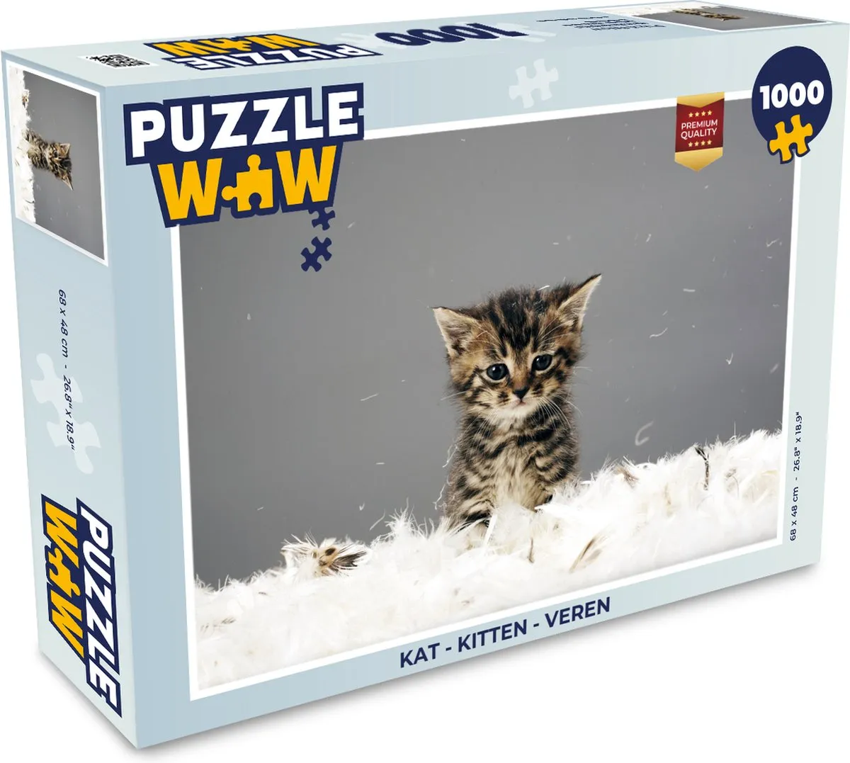 PuzzleWow Kat - Kitten Legpuzzel 1000 Stuks - Multicolor
