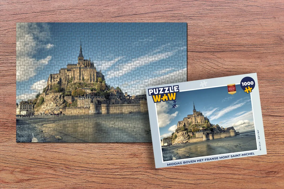 PuzzleWow Kasteel Frankrijk Water Legpuzzel 1000 Stuks - Multicolor