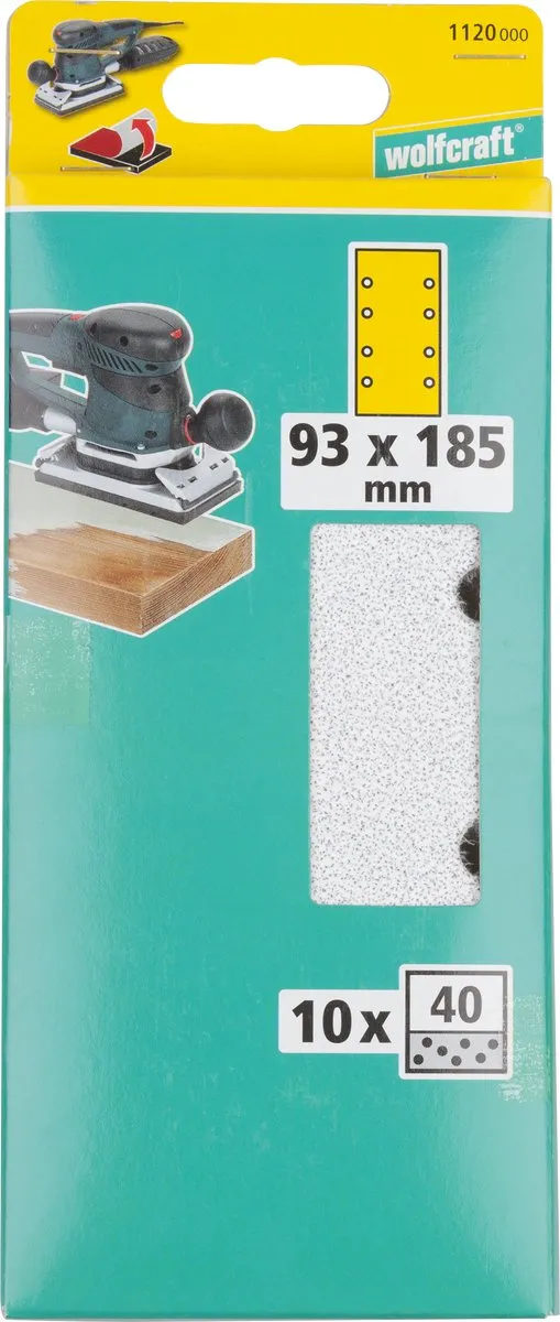 Wolfcraft Schuurbladen Set 10 Stuks - Korrel 40