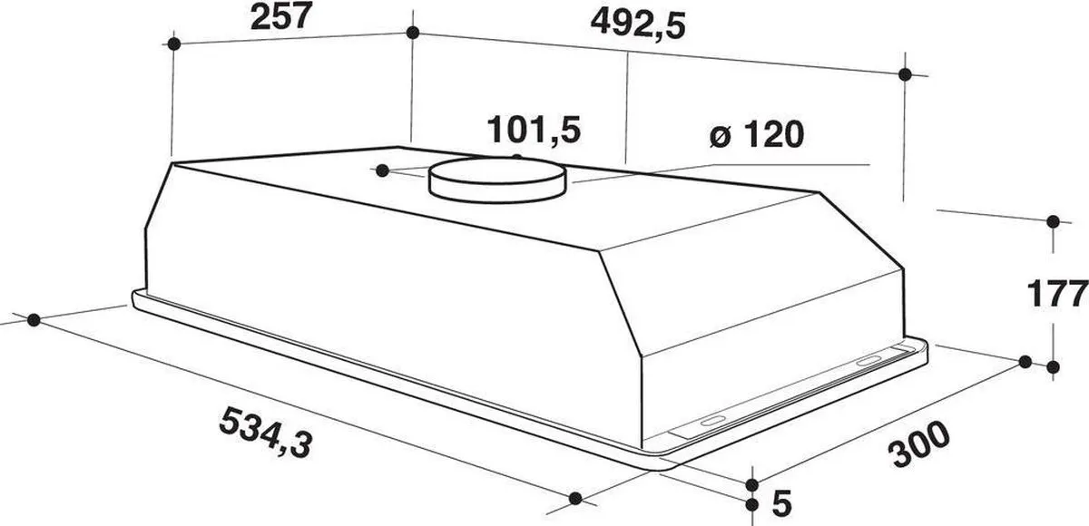 Whirlpool WCT 64 FLY X Afzuigkap - 224 m³/u - afbeelding 6 van 6