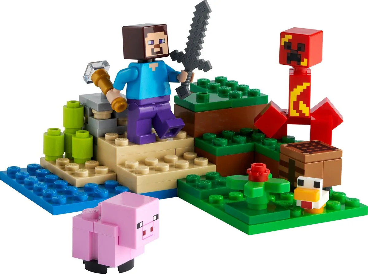 LEGO Minecraft De Creeper Hinderlaag 21177 - 72 Stukken
