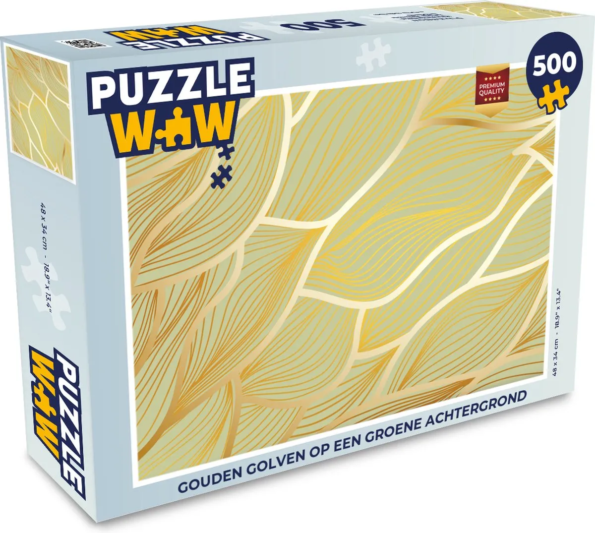 PuzzleWow Gouden golven Legpuzzel 500 Stuks