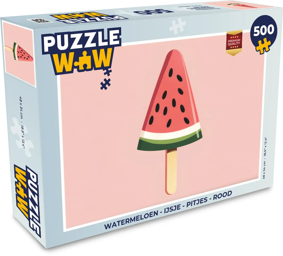 PuzzleWow Watermeloen Legpuzzel 500 Stuks