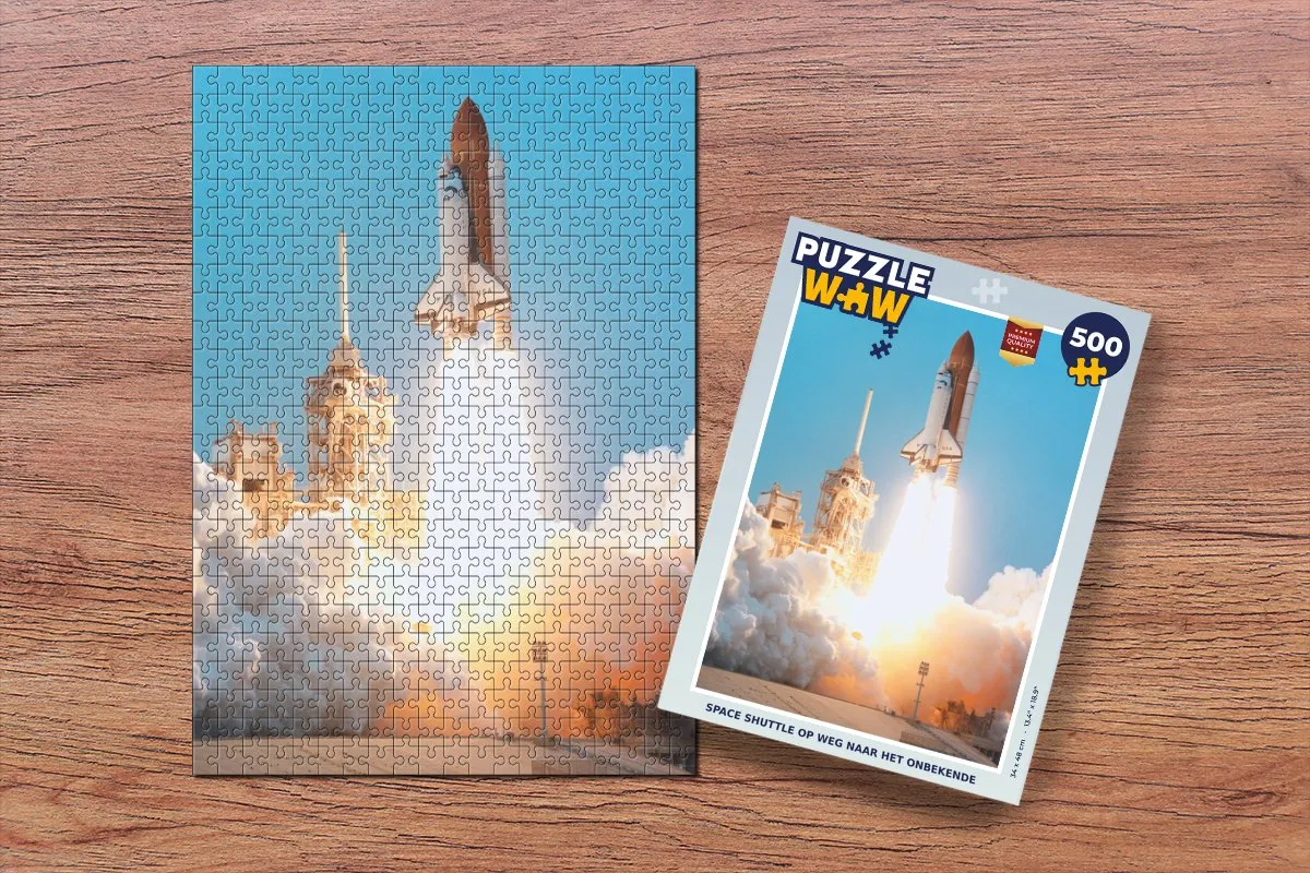 PuzzleWow Legpuzzel Space Shuttle 500 Stuks - Multicolor