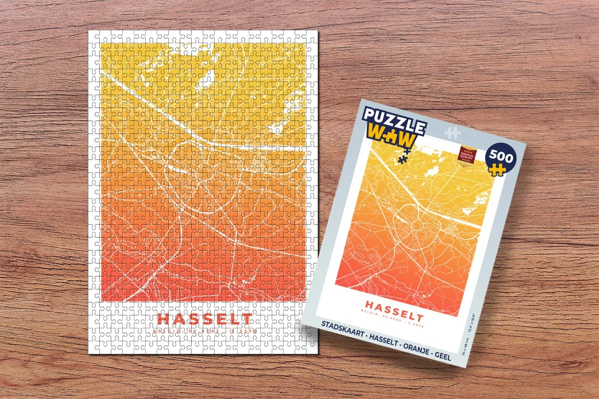 PuzzleWow Hasselt Legpuzzel 500 Stuks - Multicolor