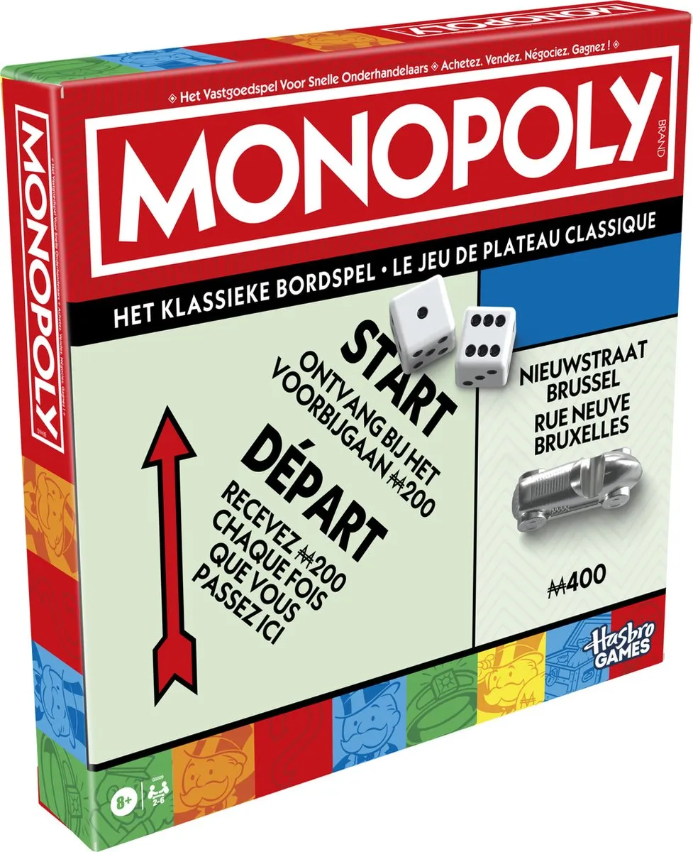 Monopoly Classic Bordspel BE Editie G0009197 - 2-6 Spelers