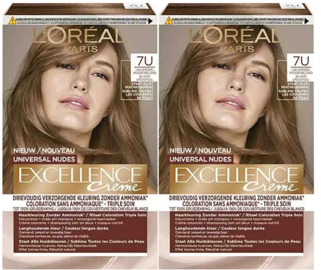 L'Oréal Excellence Crème 7U Universeel Middenblond - 2 Stuks - afbeelding 2 van 6
