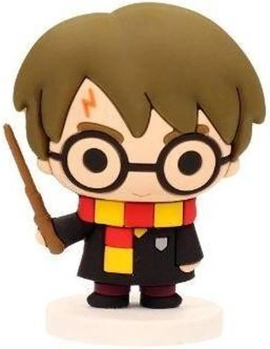 Harry Potter Rubberen Mini Figuurtje SDTWRN22308 - Huidskleur/Zwart/Rood/Geur