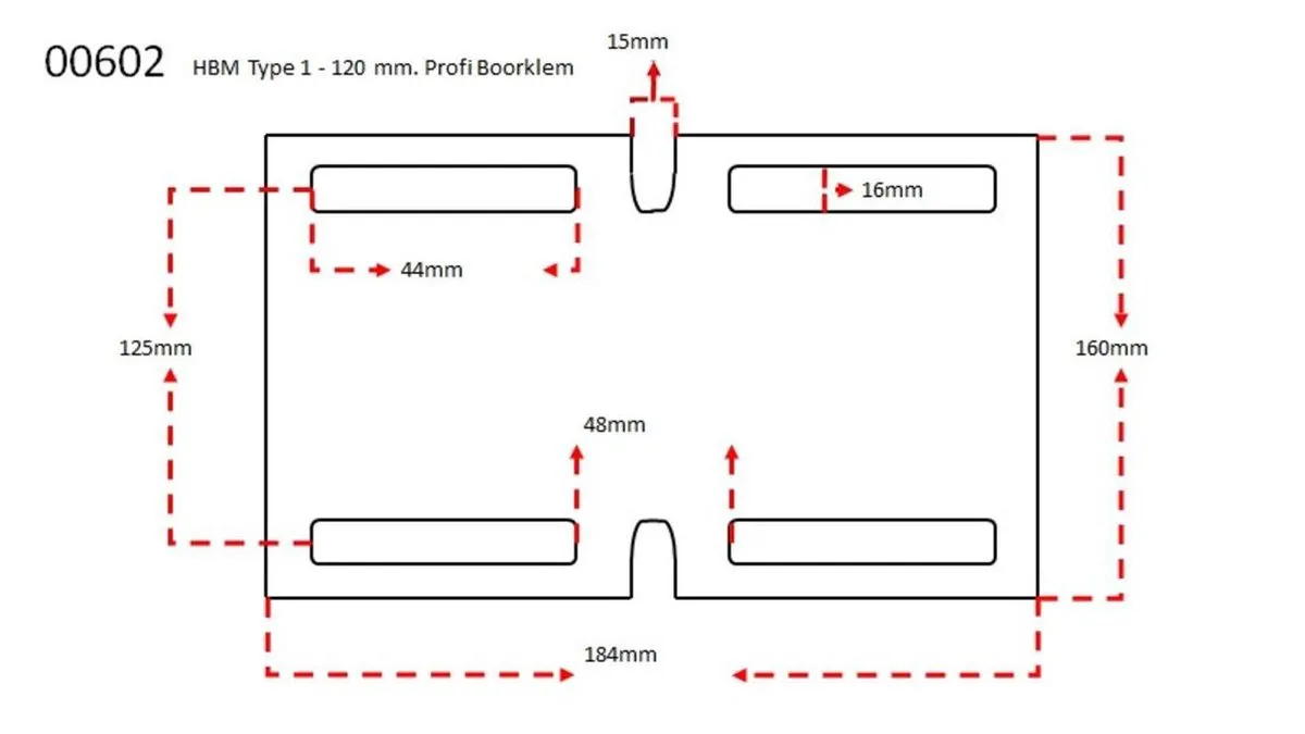 HBM Type 3 Boorklem 100mm - afbeelding 4 van 5