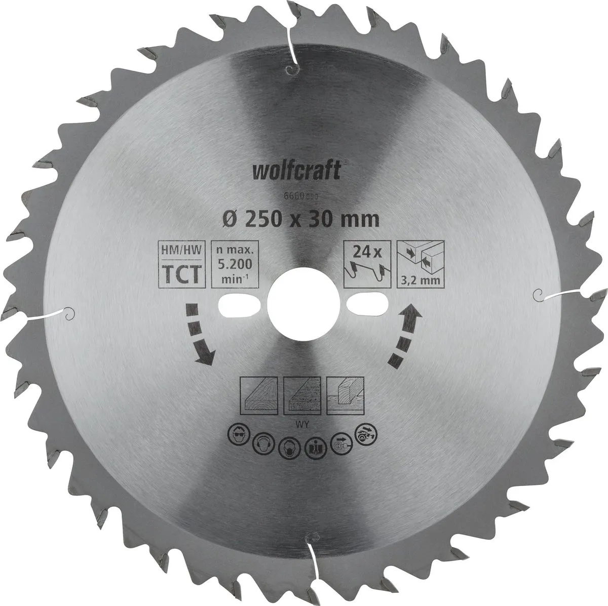 Wolfcraft HM Tafelcirkelzaagblad 6660000