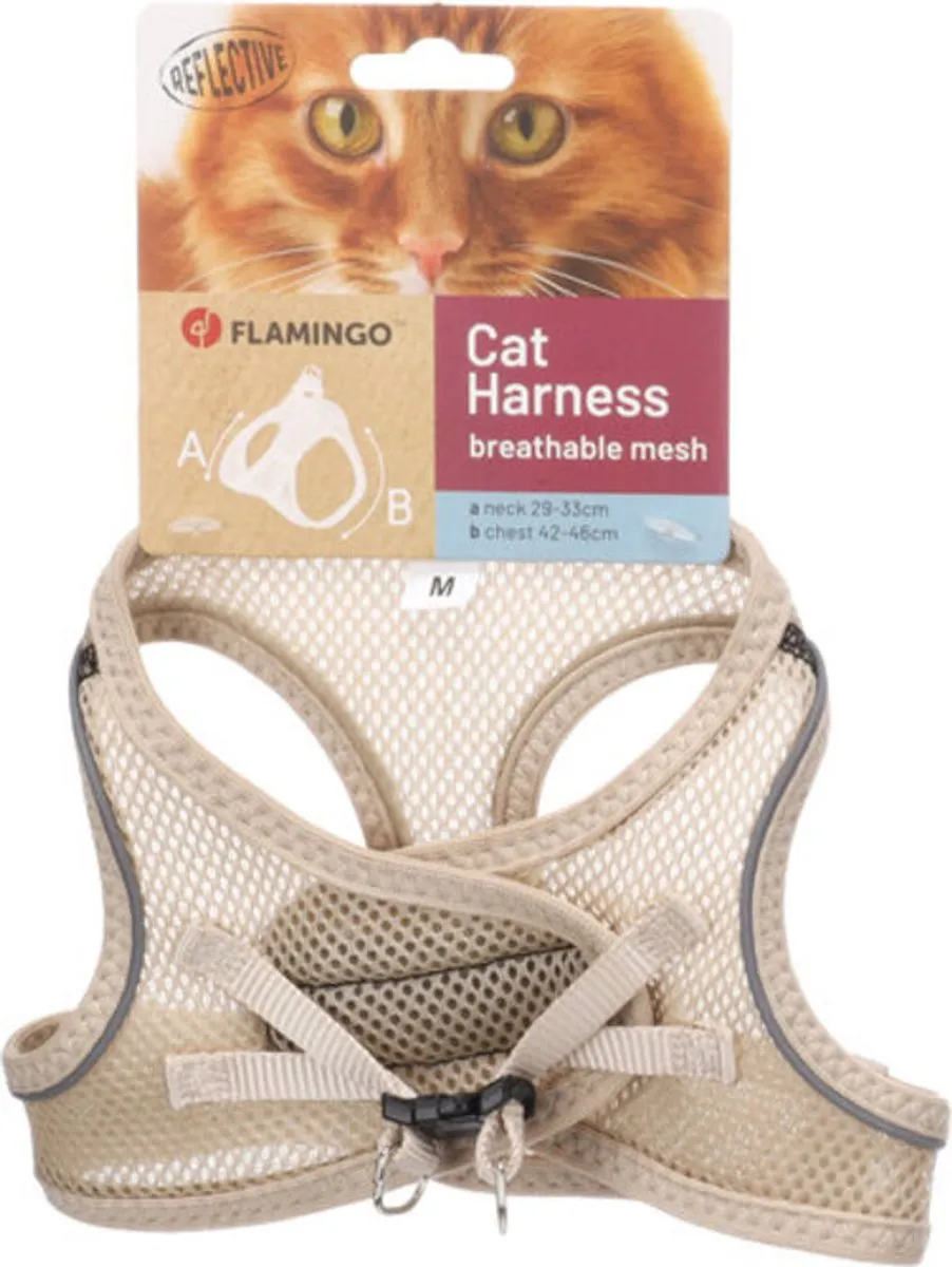 Flamingo Step&Go Berta Kattenharnas M - Beige