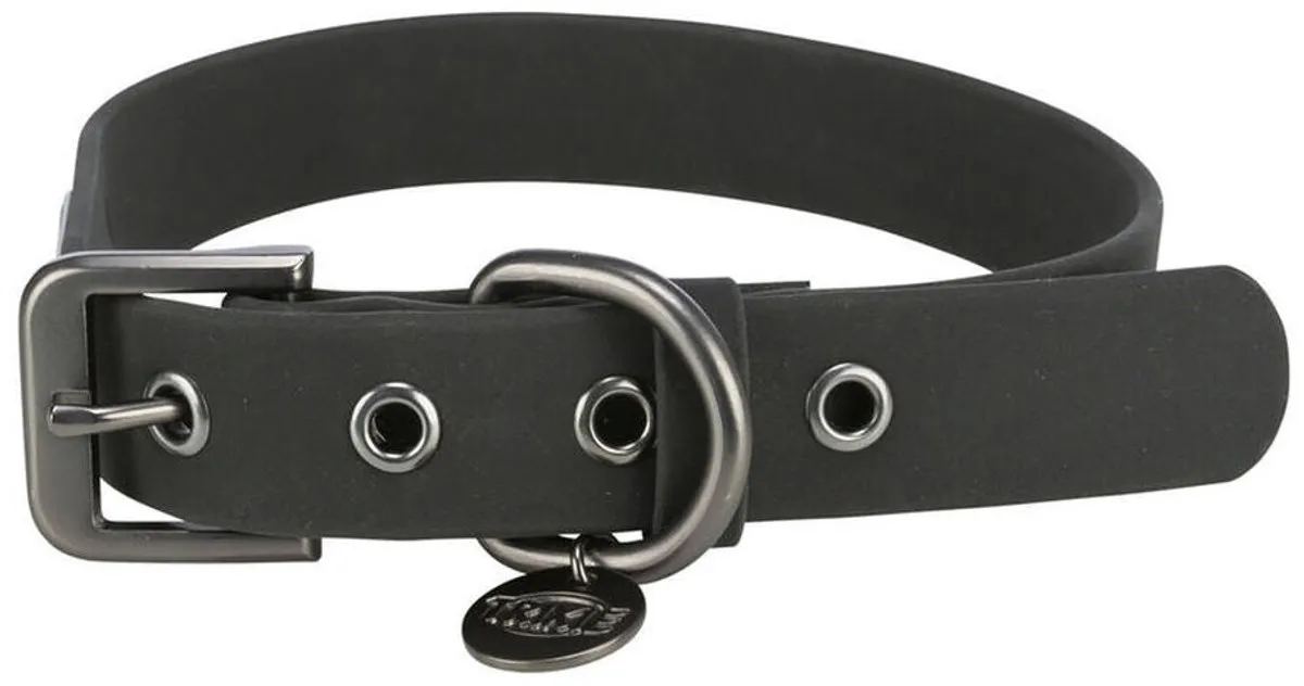 Trixie Halsband CityStyle PVC - 25-32x2cm - Zwart - afbeelding 6 van 6