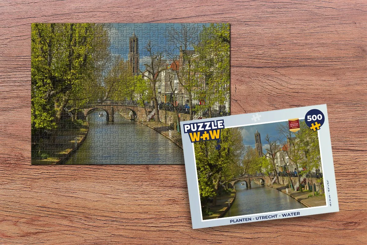 PuzzleWow Utrecht Water Legpuzzel 500 Stuks - Multicolor