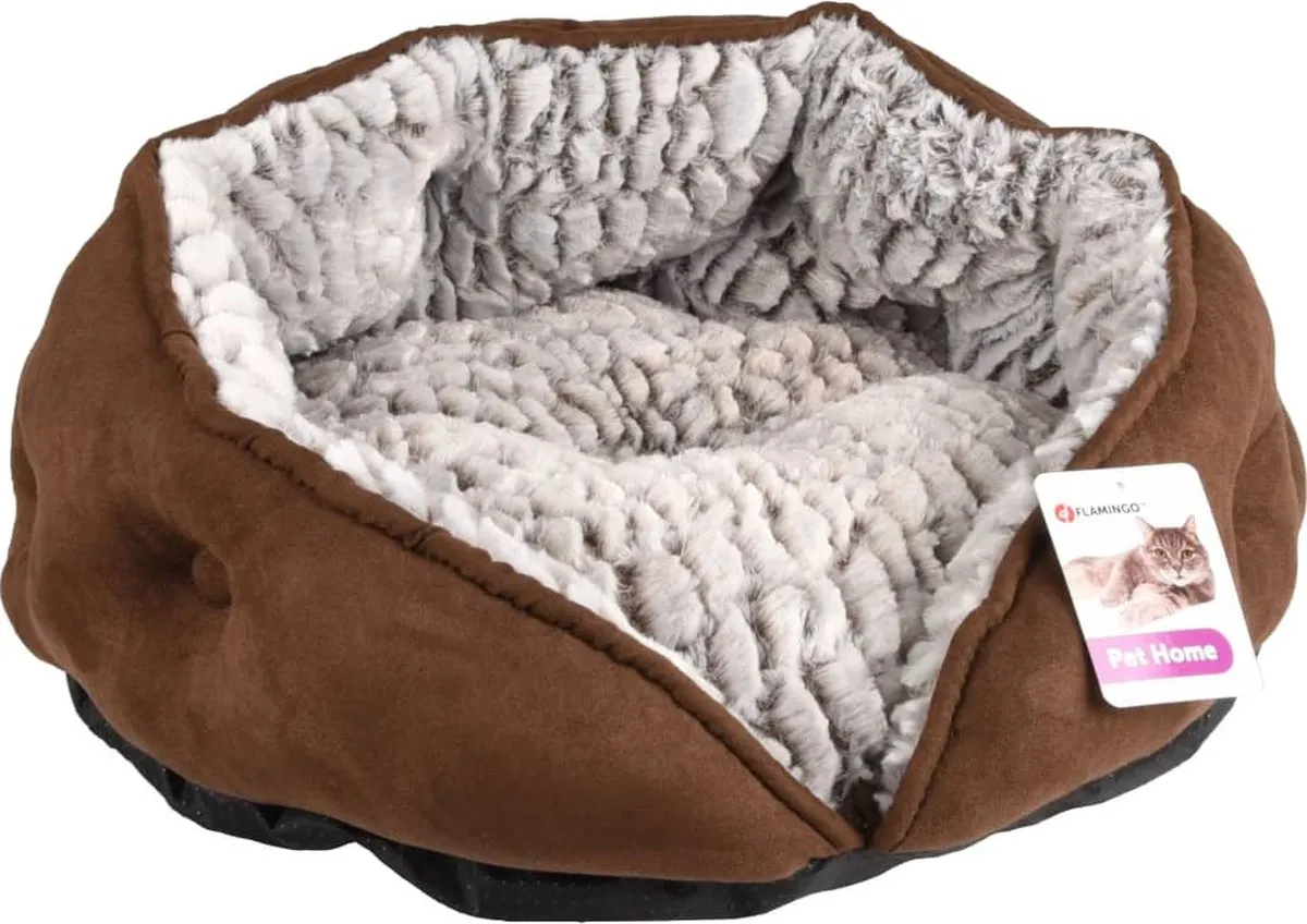 Flamingo Snoozy Kattenhuis 45x24cm - Bruin