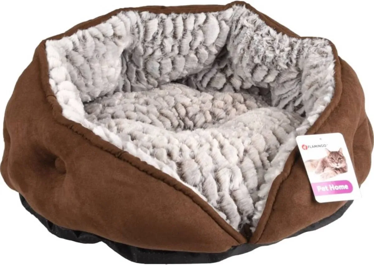 Flamingo Snoozy Kattenhuis 45x24cm - Bruin