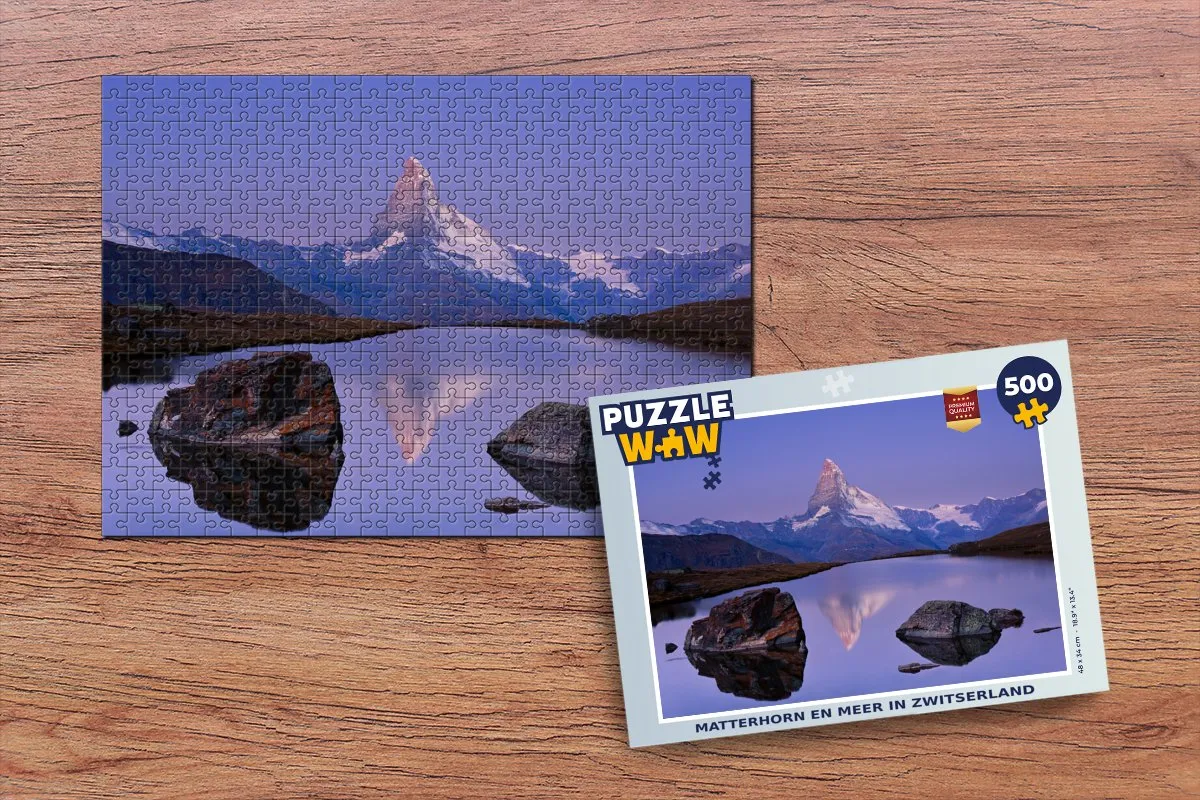 PuzzleWow Matterhorn Zwitserland Legpuzzel 500 Stuks - Multicolor