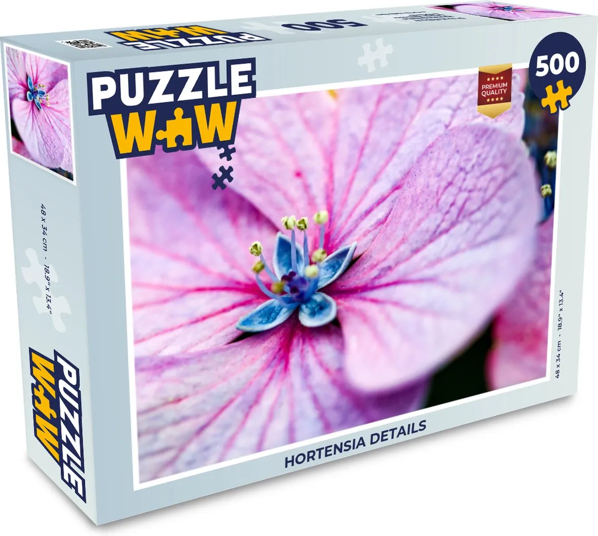 PuzzleWow Hortensia Legpuzzel 500 Stuks
