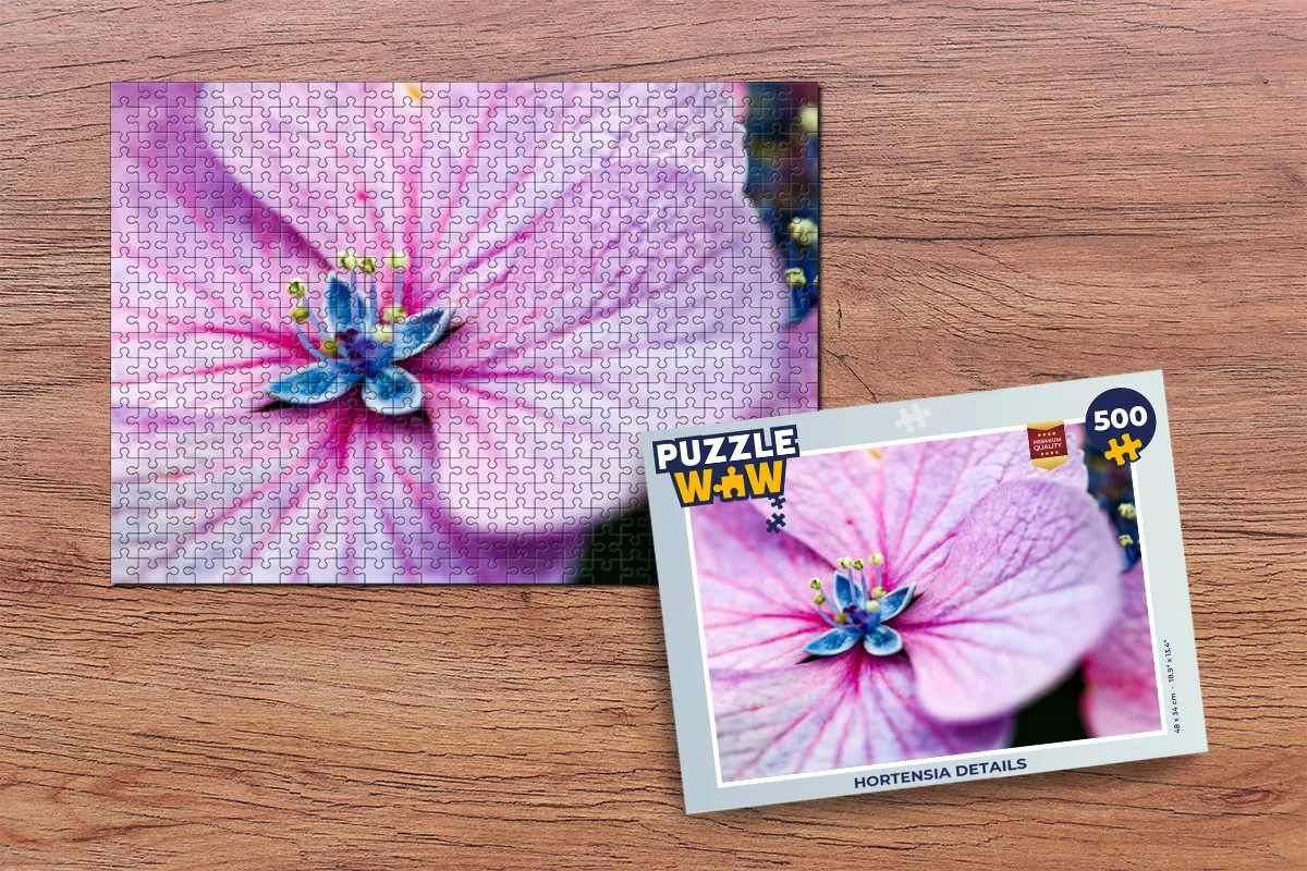 PuzzleWow Hortensia Legpuzzel 500 Stuks - Multicolor
