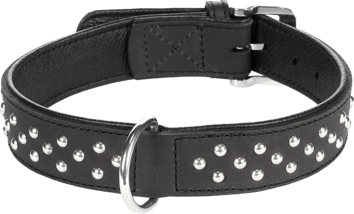 Flamingo Atlanta Halsband Honden - Zwart L 41-50cm