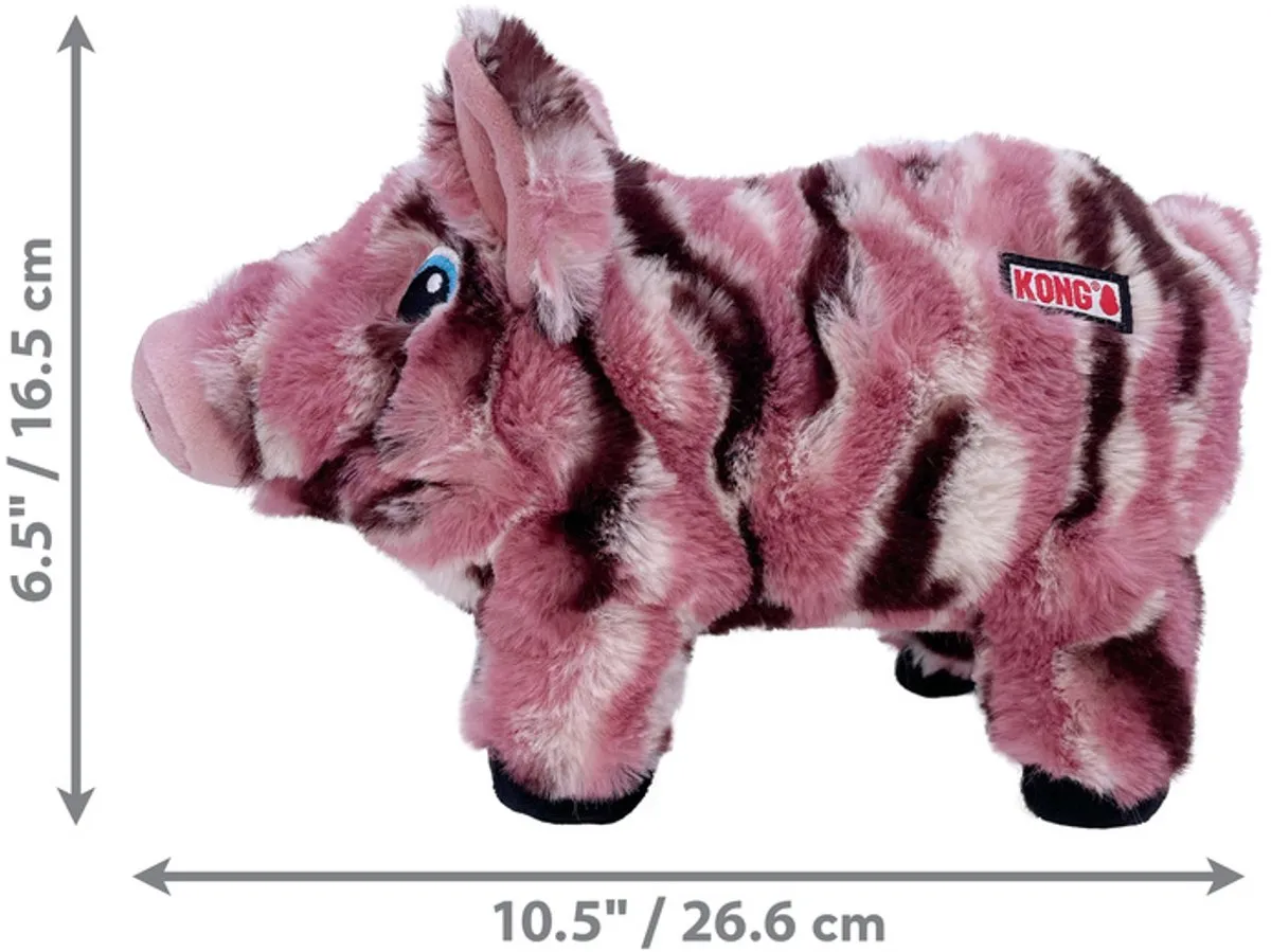KONG Low Stuff Stripes Pig - Roze
