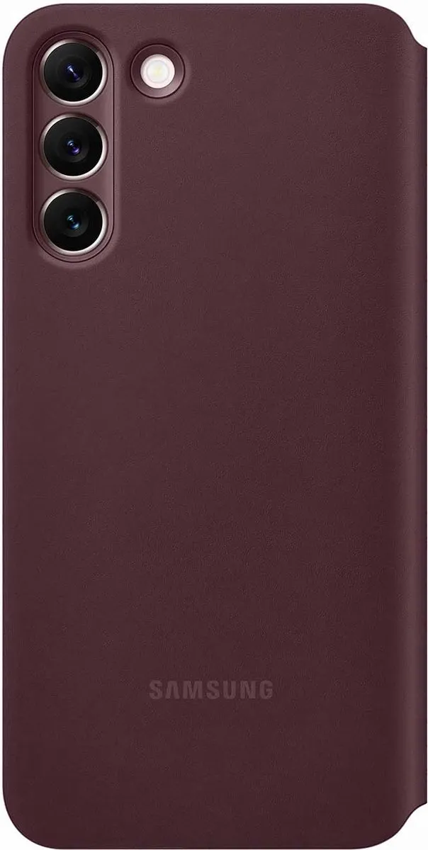 Samsung Clear View Cover EF-ZS906CEEGEW - Galaxy S22 Plus - Burgundy