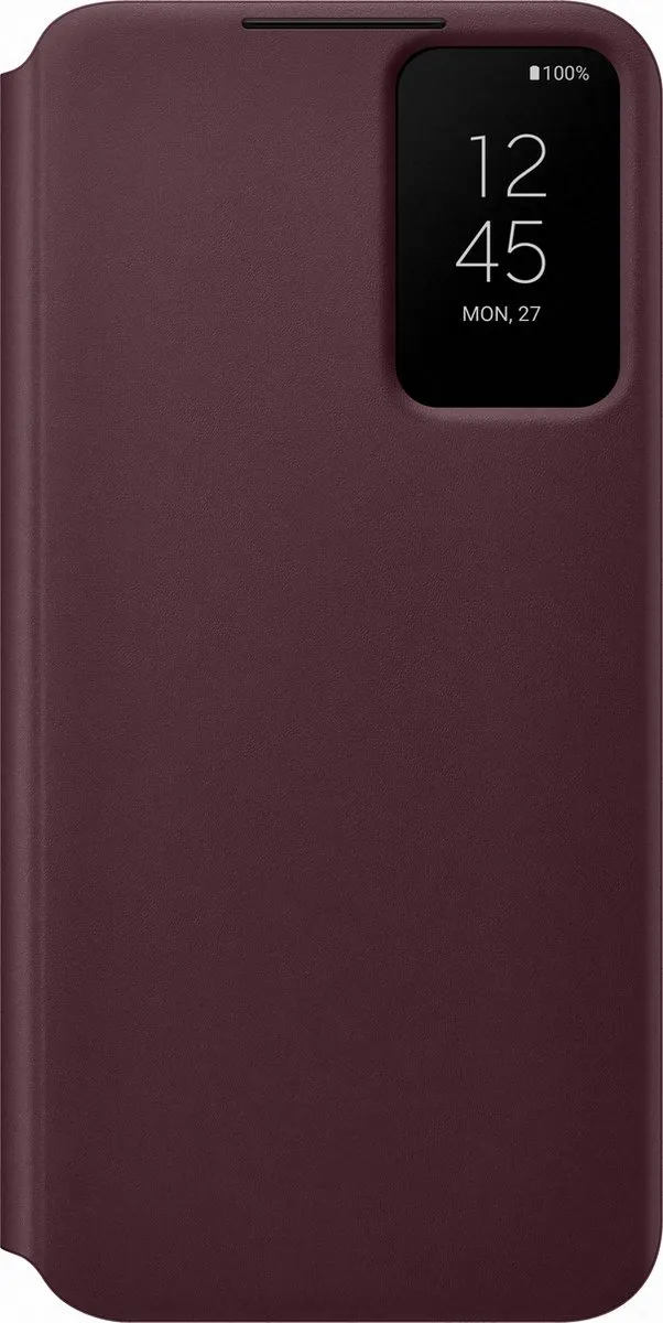 Samsung Clear View Cover EF-ZS906CEEGEW - Galaxy S22 Plus - Burgundy