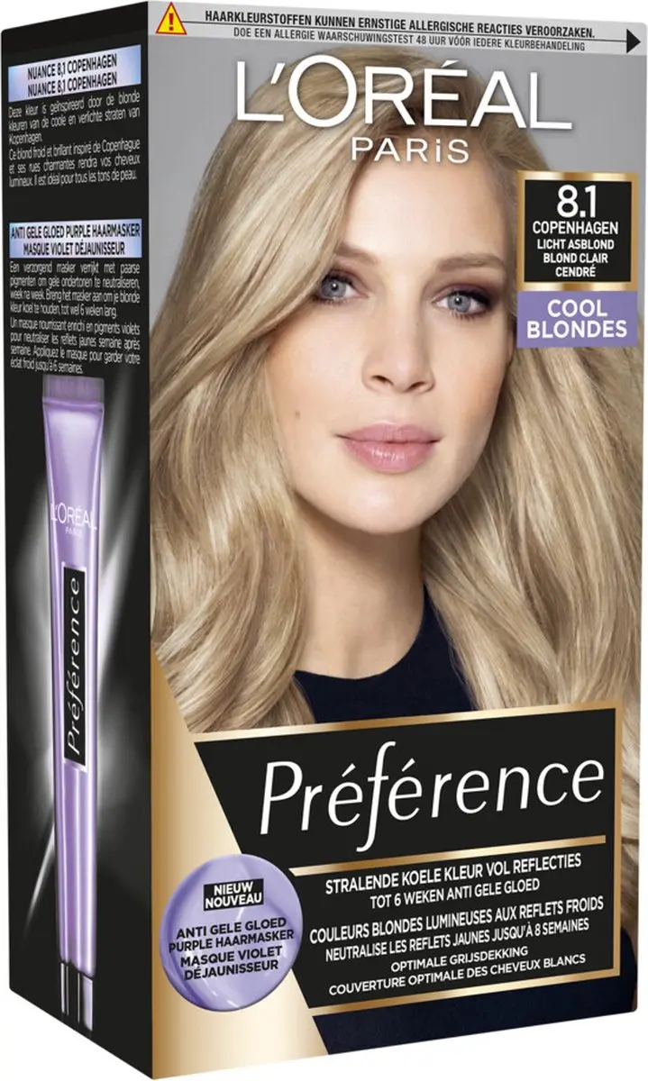 L'Oréal Paris Preference 8.1 Copenhague Haarkleuring - 3 Stuks - afbeelding 5 van 6