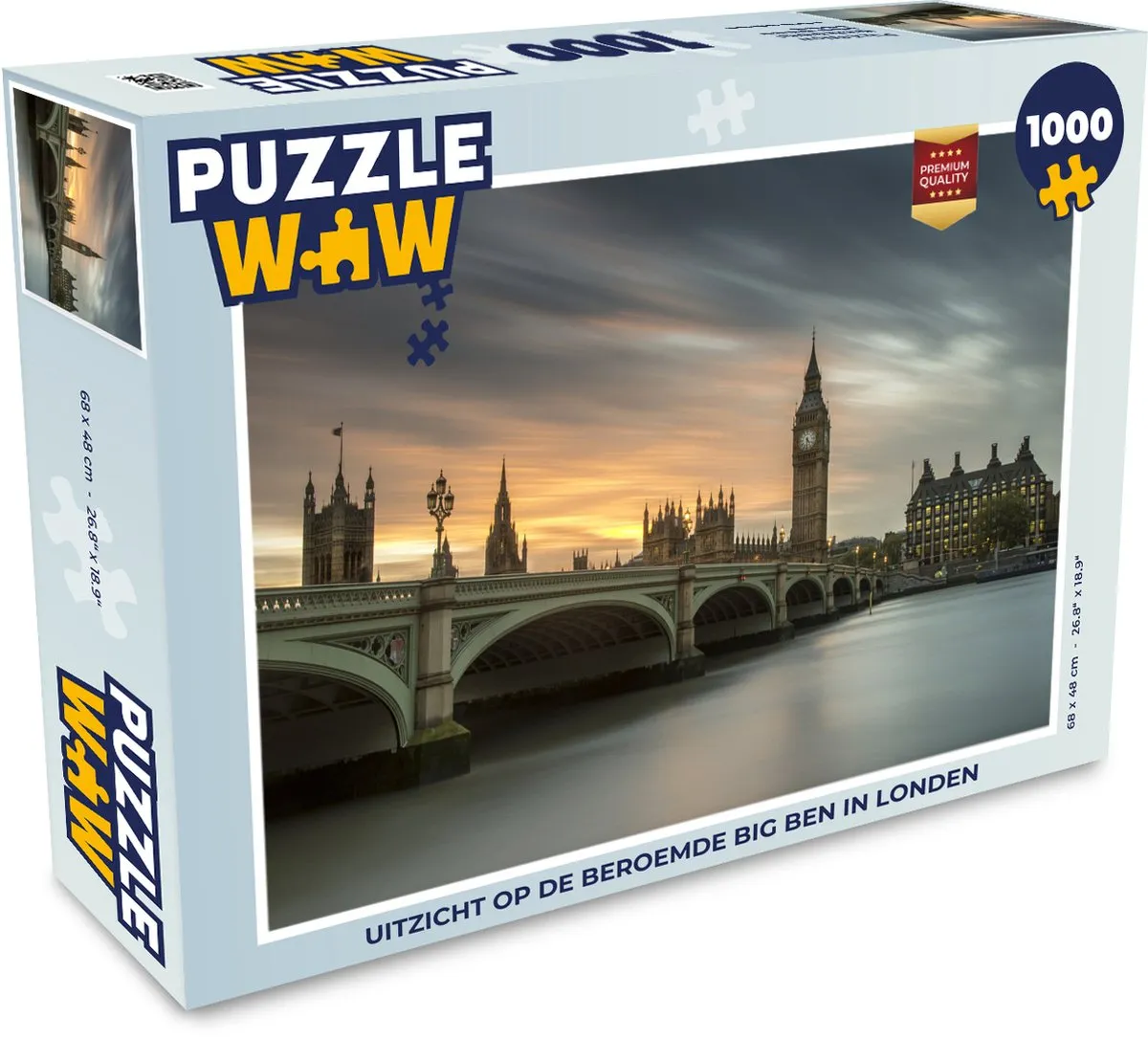 PuzzleWow Big Ben Legpuzzel 1000 Stuks - Multicolor