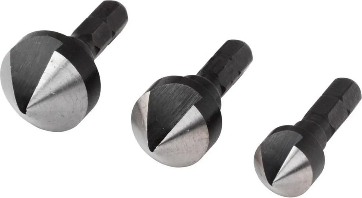 Wolfcraft Verzinkboor Set 3-delig Ø12-19mm