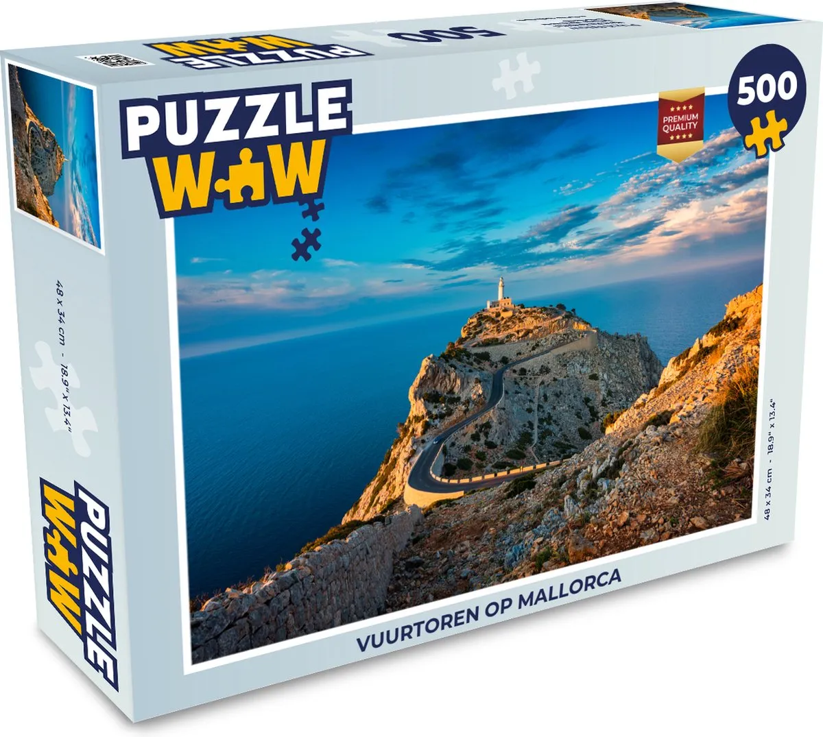 PuzzleWow Vuurtoren op Mallorca Legpuzzel 500 Stuks