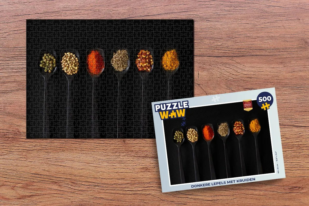 PuzzleWow Lepels Specerijen Puzzel 500 Stuks - Multicolor